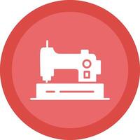 Sewing Machine Glyph Due Circle Icon Design vector