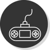 Console Glyph Due Circle Icon Design vector