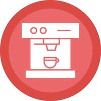 Coffee Machine Glyph Due Circle Icon Design vector