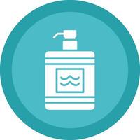 After Shave Glyph Due Circle Icon Design vector