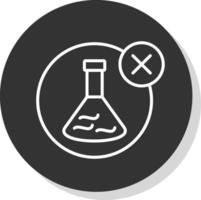 No Chemical Glyph Due Circle Icon Design vector