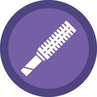 Hairbrush Glyph Due Circle Icon Design vector