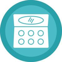 Contour Glyph Due Circle Icon Design vector