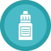 Serum Glyph Due Circle Icon Design vector
