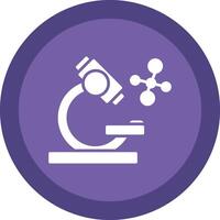 Microscope Glyph Due Circle Icon Design vector