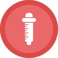 Pipette Glyph Due Circle Icon Design vector