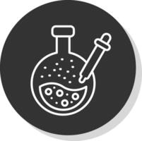 Pipette Glyph Due Circle Icon Design vector