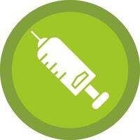 Injection Glyph Due Circle Icon Design vector