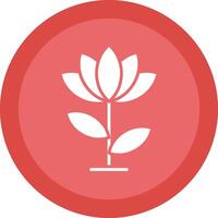 loto flor glifo debido circulo icono diseño vector