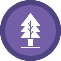 Tree Glyph Due Circle Icon Design vector