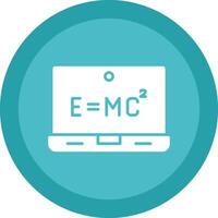 Equation Glyph Due Circle Icon Design vector