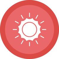 Sun Glyph Due Circle Icon Design vector
