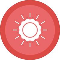 Sun Glyph Due Circle Icon Design vector