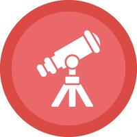 Telescope Glyph Due Circle Icon Design vector