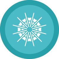 Spider Web Glyph Due Circle Icon Design vector