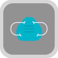 Worker Mask Flat round corner Icon Design vector