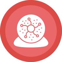 Plasma Ball Glyph Due Circle Icon Design vector
