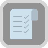 Checklist Flat round corner Icon Design vector