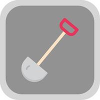 Shovel Flat round corner Icon Design vector