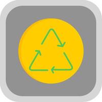 Recycle Flat round corner Icon Design vector