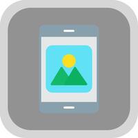 Mobile Application Flat round corner Icon Design vector