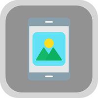 Mobile Application Flat round corner Icon Design vector