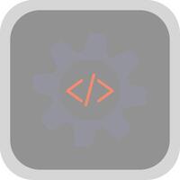 Configuration Flat round corner Icon Design vector