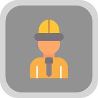 Architect Flat round corner Icon Design vector