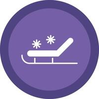 Sled Glyph Due Circle Icon Design vector