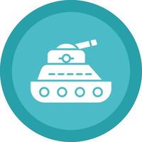 tanque glifo debido circulo icono diseño vector