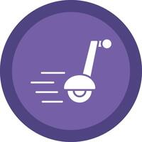 Segway Glyph Due Circle Icon Design vector