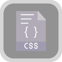 CSS Flat round corner Icon Design vector