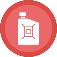 Petrol Can Glyph Due Circle Icon Design vector