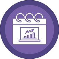 Schedule Glyph Due Circle Icon Design vector