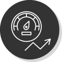 Performance Glyph Due Circle Icon Design vector