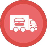 Food Truck Glyph Due Circle Icon Design vector