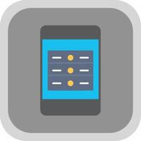 Mobile App Server Flat round corner Icon Design vector