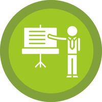 Training Glyph Due Circle Icon Design vector