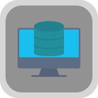 OnLine Circle Multi Circle Database Flat round corner Icon Design vector