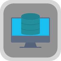 OnLine Circle Multi Circle Database Flat round corner Icon Design vector