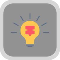 Solution Flat round corner Icon Design vector