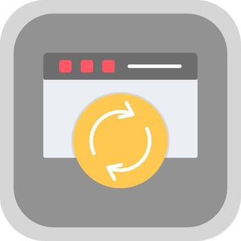 Page Loading Flat round corner Icon Design vector