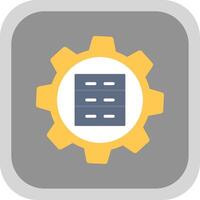 Database Management Flat round corner Icon Design vector