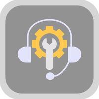 Tech Support Flat round corner Icon Design vector