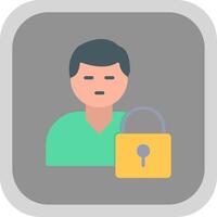 Authorization Manager Flat round corner Icon Design vector