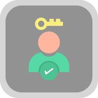 Authentication Flat round corner Icon Design vector