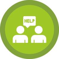 Ask For Help Glyph Due Circle Icon Design vector