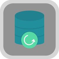 Database Backup Flat round corner Icon Design vector