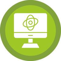 Computer Science Glyph Due Circle Icon Design vector