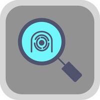 Social Media Engineering Flat round corner Icon Design vector